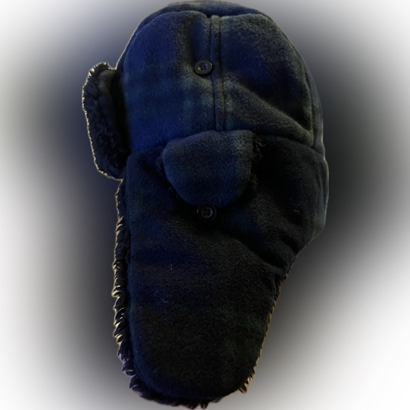 Gap kids Trapper Hat flannel pattern with fur - Picture 2 of 2